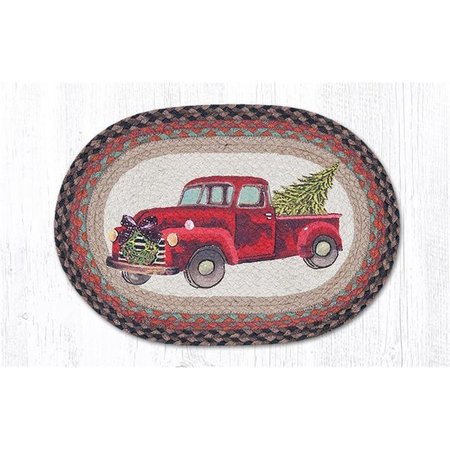 CAPITOL IMPORTING CO 13 x 19 in. Christmas Truck Oval Printed Placemat 48-530CT